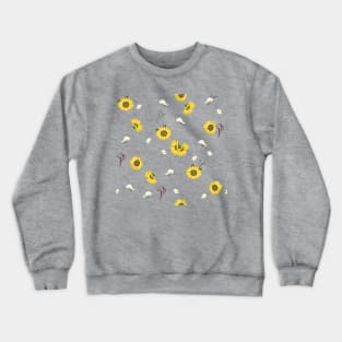Summer Sunflower Pattern Crewneck Sweatshirt